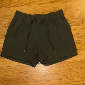Lululemon Athletica on the fly Olive Athletic Shorts